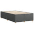 Bed Frame without Mattress Dark Grey Double Fabric