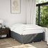 Bed Frame without Mattress Dark Grey Double Fabric