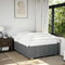 Bed Frame without Mattress Dark Grey Double Fabric