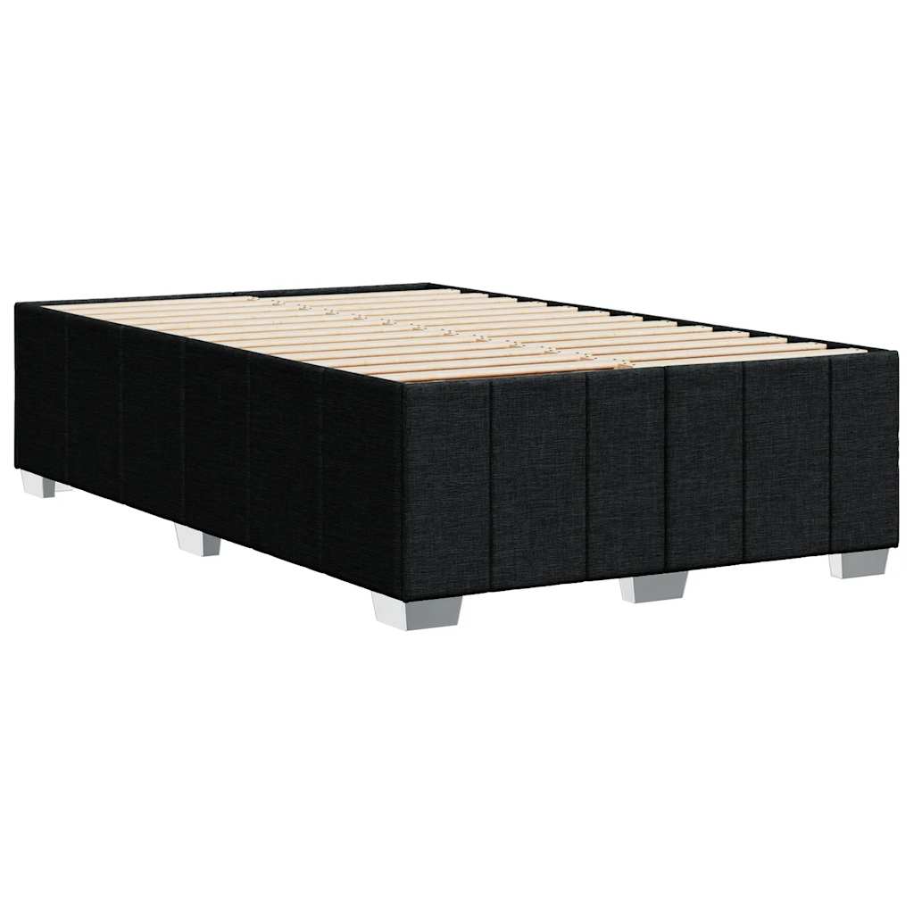 Bed Frame without Mattress Black Double Fabric