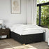 Bed Frame without Mattress Black Double Fabric