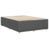 Bed Frame without Mattress Dark Grey Double Fabric