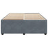 Bed Frame without Mattress Dark Grey Double Velvet