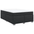 Box Spring Bed with Mattress Black Queen Faux Leather