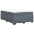 Box Spring Bed with Mattress Dark Grey Double Velvet