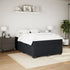 Box Spring Bed with Mattress Black Double Velvet