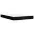 Box Spring Bed with Mattress Black Double Size Fabric