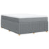 Box Spring Bed with Mattress Dark Grey Double Fabric