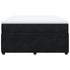 Box Spring Bed with Mattress Black Double Velvet