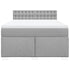 Box Spring Bed with Mattress Dark Grey Double Fabric