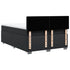 Box Spring Bed with Mattress Black Double Faux Leather