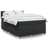 Box Spring Bed with Mattress Black Double Faux Leather