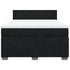 Box Spring Bed with Mattress Black Double Velvet