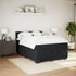 Box Spring Bed with Mattress Black Double Velvet