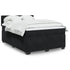 Box Spring Bed with Mattress Black Double Velvet