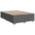 Box Spring Bed with Mattress Black Double Fabric