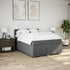 Box Spring Bed with Mattress Black Double Fabric