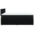 Box Spring Bed with Mattress Black Double Fabric