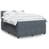 Box Spring Bed with Mattress Dark Grey Double Velvet