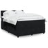 Box Spring Bed with Mattress Black Double Velvet