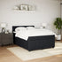 Box Spring Bed with Mattress Black Double Velvet