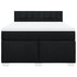 Box Spring Bed with Mattress Black Double Fabric