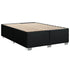 Box Spring Bed with Mattress Black Queen Fabric