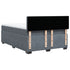 Box Spring Bed with Mattress Dark Grey Double Velvet