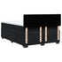 Box Spring Bed with Mattress Black Double Velvet