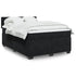 Box Spring Bed with Mattress Black Queen Velvet