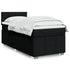 Box Spring Bed with Mattress Black King Single Fabric