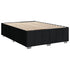 Box Spring Bed with Mattress Black Double Fabric