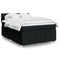 Box Spring Bed with Mattress Black Double Fabric