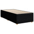 Box Spring Bed with Mattress Dark Grey King Single Fabric