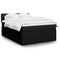 Box Spring Bed with Mattress Dark Grey Double Fabric