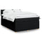 Box Spring Bed with Mattress Dark Grey Double Fabric