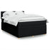 Box Spring Bed with Mattress Dark Grey Queen Fabric