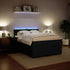 Box Spring Bed with Mattress Black Double Velvet