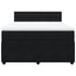 Box Spring Bed with Mattress Black Double Velvet