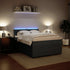 Box Spring Bed with Mattress Dark Grey Queen Velvet