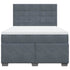 Box Spring Bed with Mattress Dark Grey Double Velvet