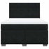 Box Spring Bed with Mattress Black Double Velvet