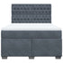 Box Spring Bed with Mattress Dark Grey Double Velvet