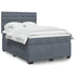 Box Spring Bed with Mattress Dark Grey Double Velvet