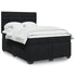 Box Spring Bed with Mattress Black Double Velvet