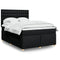 Box Spring Bed with Mattress Black Double Fabric