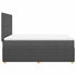 Box Spring Bed with Mattress Dark Grey Queen Fabric