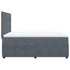 Box Spring Bed with Mattress Dark Grey Double Velvet