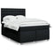 Box Spring Bed with Mattress Black Double Fabric