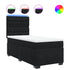 Box Spring Bed with Mattress Black King Single Velvet